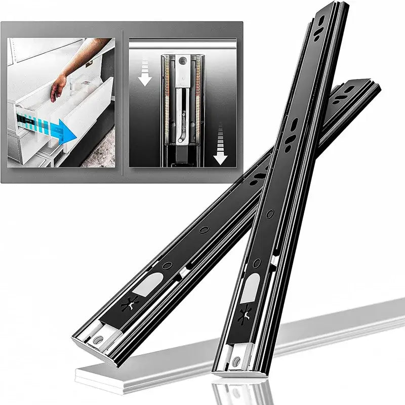 Push to Open  Full Extension Drawer Runners F1245, 1 Pair