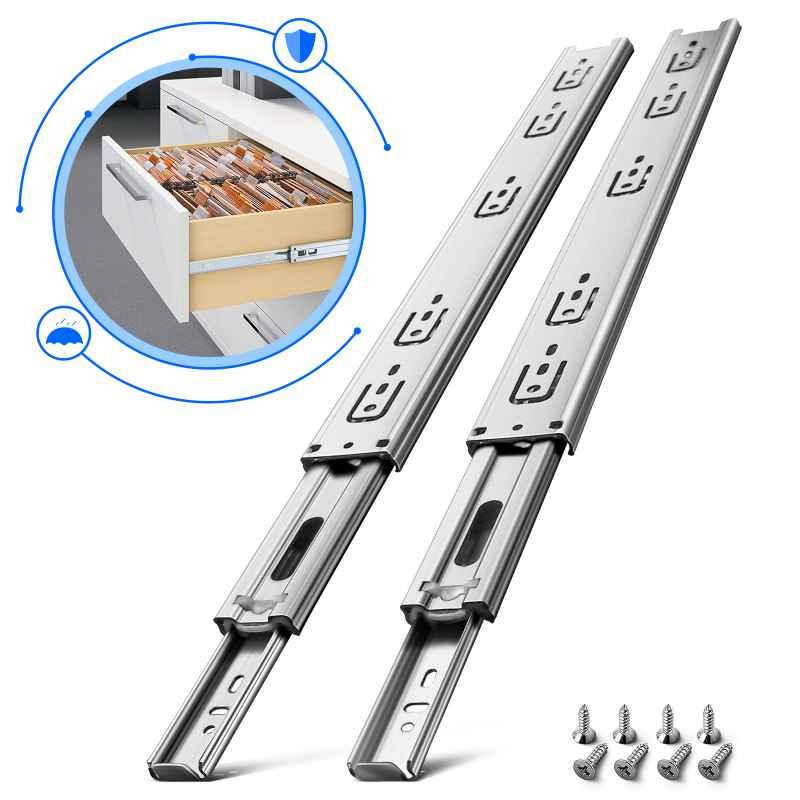 Stainless Steel Ball Bearing Drawer Runners 45MM, 1 Pair