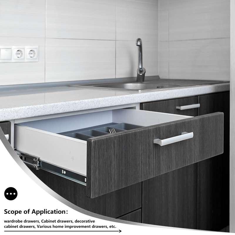 Stainless Steel Drawer Runners US45, 1 Pair