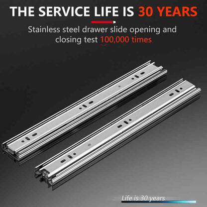 Stainless Steel Drawer Runners US45, 1 Pair