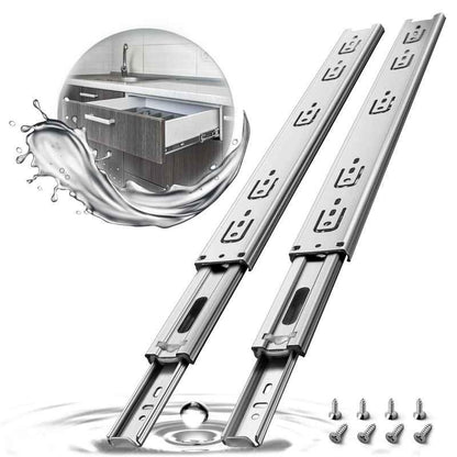 Stainless Steel Drawer Runners US45, 1 Pair