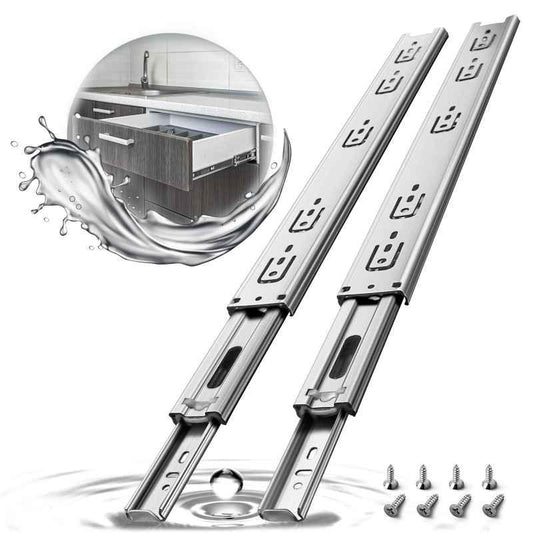 Stainless Steel Drawer Runners US45, 1 Pair